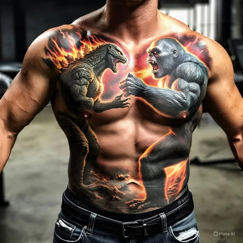 Godzilla Vs Kong Tattoo, Godzilla Tattoo