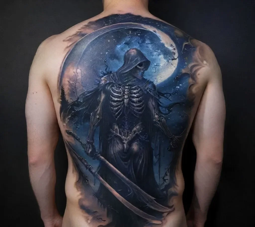 Grim Reaper Back Tattoo, Grim Reaper Tattoo