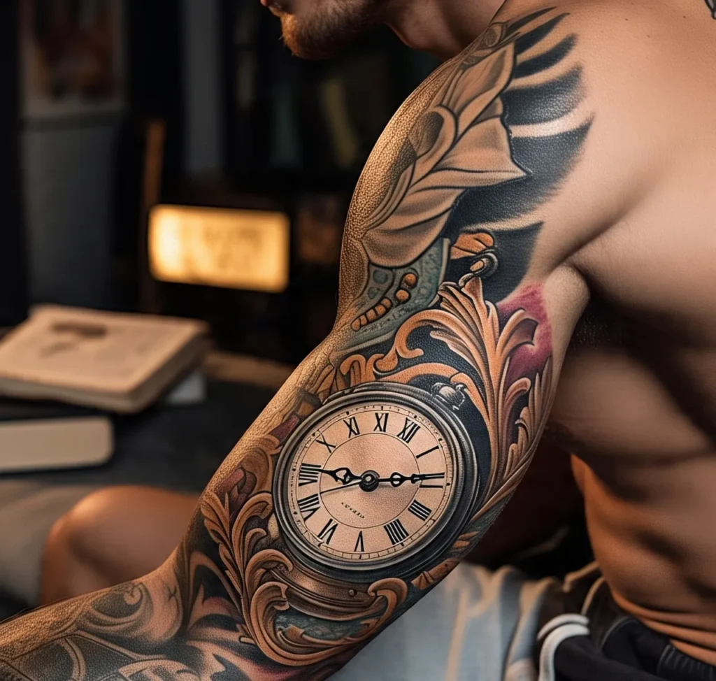 Pocket Clock Tattoo, Clock Tattoo