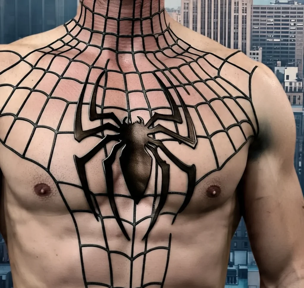 Spiderman Web Tattoo