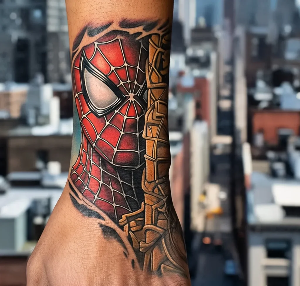 Spiderman Wrist Tattoo, Spiderman Tattoo