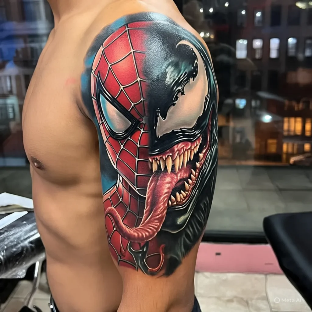Spiderman venom tattoo, Spiderman Tattoo