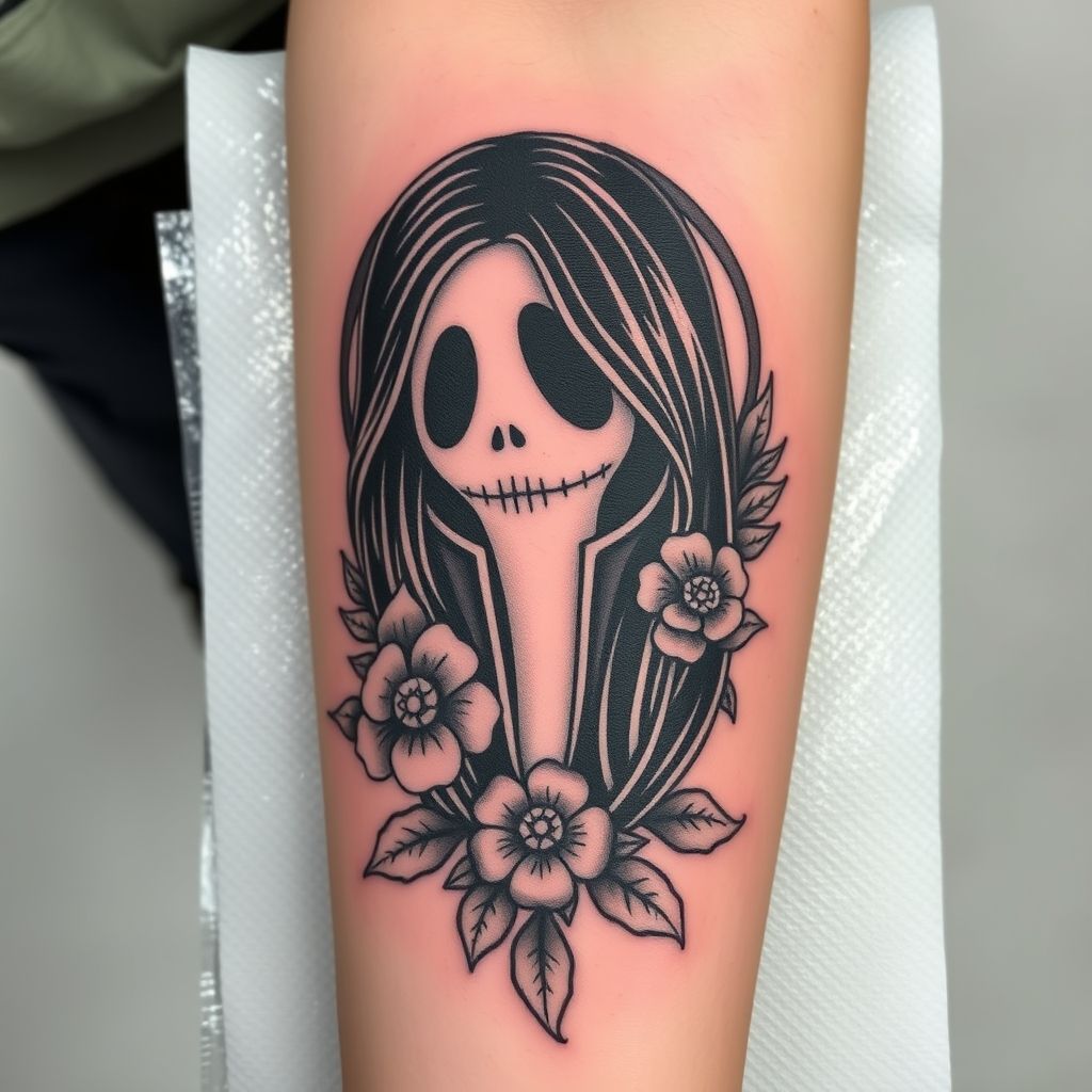 Women Ghostface Tattoo,