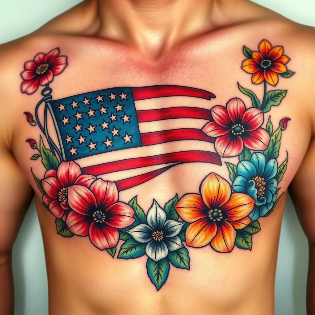 american flag tattoo traditional