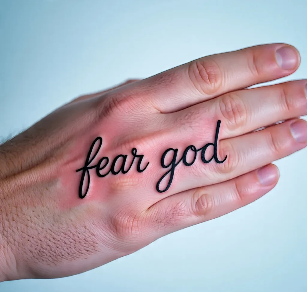 fear god tattoo font