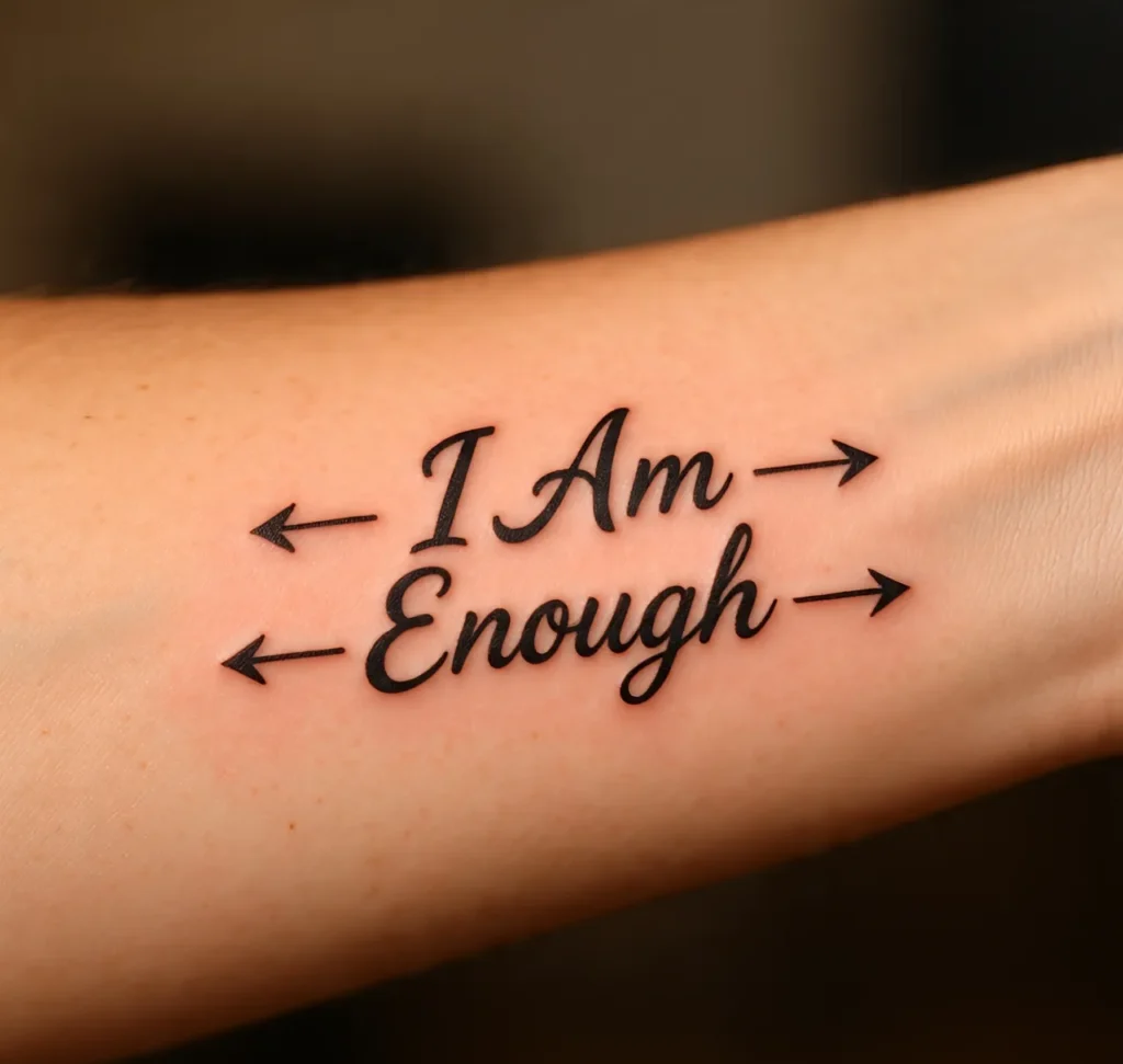 I Am Enough Arrow Tattoo