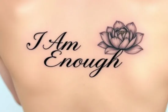 I Am Enough Back Tattoo