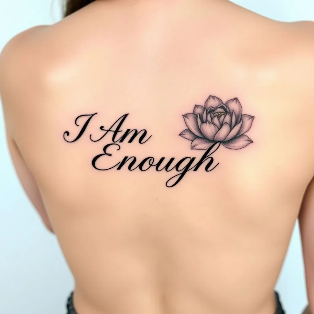 I Am Enough Back Tattoo