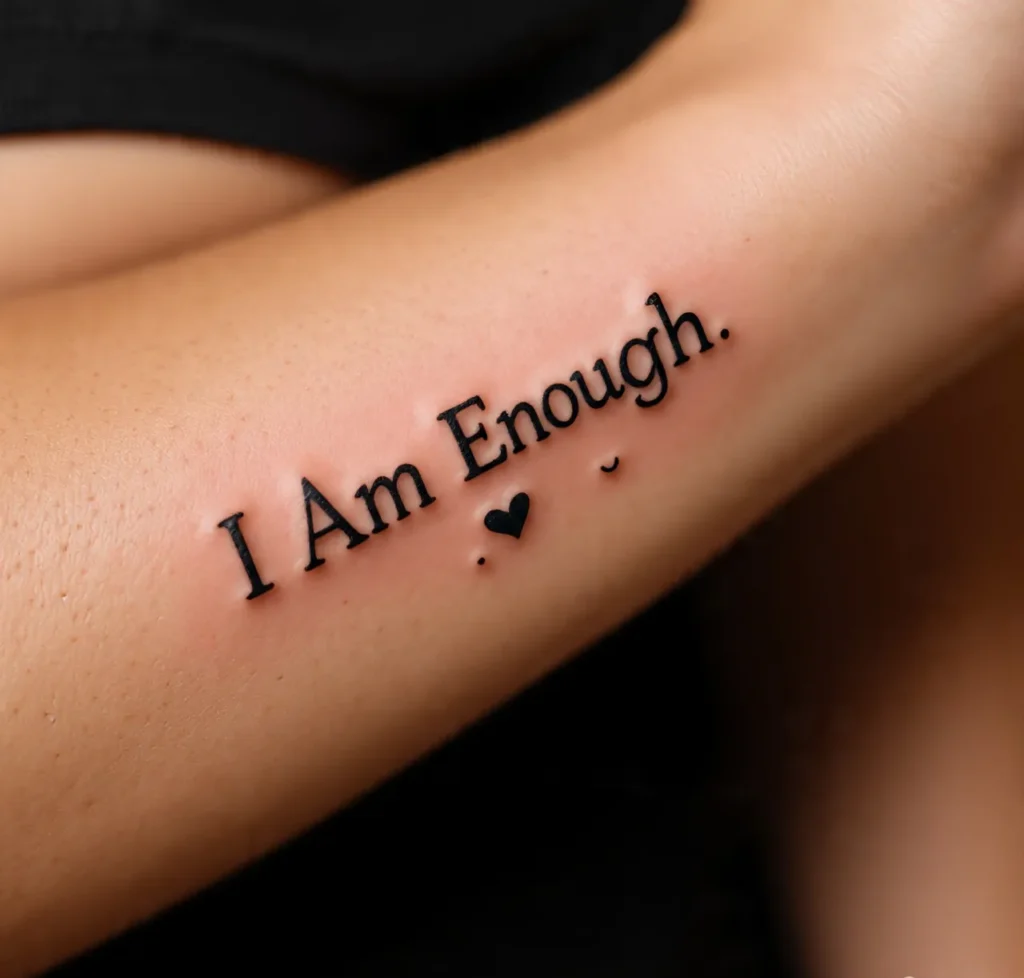 I am Enough Tattoo on Wrist