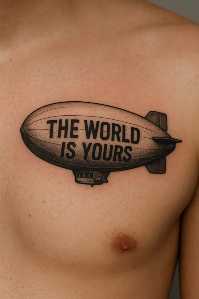 The World Is Yours blimp Tattoo