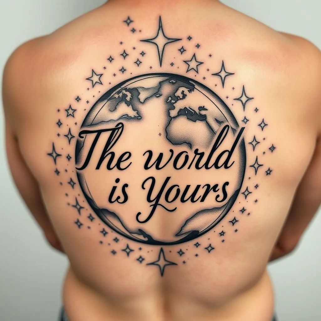 the world is yours but shoot for the stars tattoo